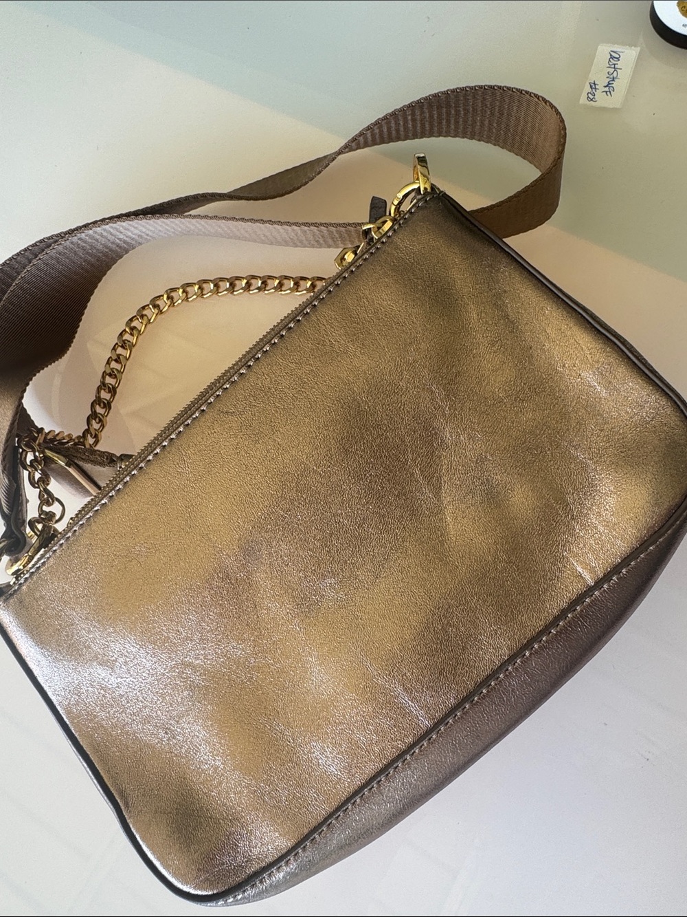 THREE BAGS!!! G by Giuliana Metallic Bronze Multiset Crossbody-Shoulder-Pouch - Picture 8 of 11